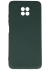 Newface Xiaomi Redmi Note 9 5G Kılıf Nano içi Kadife Silikon - Koyu Yeşil