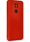 Newface Xiaomi Redmi Note 9 Kılıf Nano içi Kadife Silikon - Kırmızı
