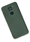 Newface Xiaomi Redmi Note 9 Kılıf Nano içi Kadife Silikon - Koyu Yeşil