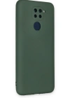 Newface Xiaomi Redmi Note 9 Kılıf Nano içi Kadife Silikon - Koyu Yeşil