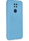 Newface Xiaomi Redmi Note 9 Kılıf Nano içi Kadife Silikon - Mavi