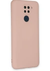 Newface Xiaomi Redmi Note 9 Kılıf Nano içi Kadife Silikon - Pudra