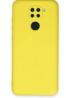 Newface Xiaomi Redmi Note 9 Kılıf Nano içi Kadife Silikon - Sarı