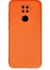 Newface Xiaomi Redmi Note 9 Kılıf Nano içi Kadife Silikon - Turuncu