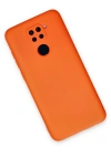Newface Xiaomi Redmi Note 9 Kılıf Nano içi Kadife Silikon - Turuncu