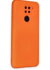 Newface Xiaomi Redmi Note 9 Kılıf Nano içi Kadife Silikon - Turuncu