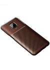Newface Xiaomi Redmi Note 9 Pro Kılıf Auto Focus Karbon Kapak - Kahverengi
