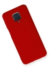 Newface Xiaomi Redmi Note 9 Pro Kılıf Nano içi Kadife Silikon - Kırmızı