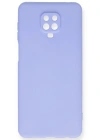 Newface Xiaomi Redmi Note 9 Pro Kılıf Nano içi Kadife Silikon - Lila