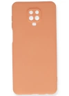 Newface Xiaomi Redmi Note 9 Pro Kılıf Nano içi Kadife Silikon - Turuncu