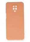 Newface Xiaomi Redmi Note 9 Pro Kılıf Nano içi Kadife Silikon - Turuncu