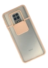 Newface Xiaomi Redmi Note 9 Pro Kılıf Palm Buzlu Kamera Sürgülü Silikon - Pembe
