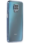 Newface Xiaomi Redmi Note 9 Pro Kılıf Razer Lensli Silikon - Açık Mavi