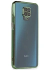 Newface Xiaomi Redmi Note 9 Pro Kılıf Razer Lensli Silikon - Yeşil