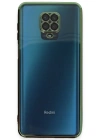 Newface Xiaomi Redmi Note 9 Pro Kılıf Razer Lensli Silikon - Yeşil
