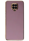 Newface Xiaomi Redmi Note 9 Pro Kılıf Volet Silikon - Mor