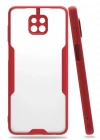Newface Xiaomi Redmi Note 9S Kılıf Platin Silikon - Kırmızı