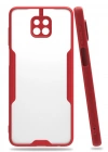 Newface Xiaomi Redmi Note 9S Kılıf Platin Silikon - Kırmızı