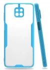 Newface Xiaomi Redmi Note 9S Kılıf Platin Silikon - Mavi