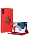 Newface Xiaomi Redmi Pad SE 4G Kılıf 360 Tablet Deri Kılıf - Kırmızı