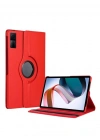 Newface Xiaomi Redmi Pad SE 4G Kılıf 360 Tablet Deri Kılıf - Kırmızı