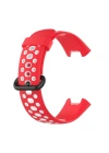 Newface Xiaomi Redmi Watch 2 Spor Delikli Kordon - Kırmızı-Beyaz