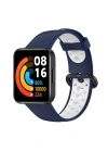 Newface Xiaomi Redmi Watch 2 Spor Delikli Kordon - Lacivert-Beyaz