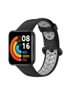 Newface Xiaomi Redmi Watch 2 Spor Delikli Kordon - Siyah-Gri