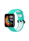 Newface Xiaomi Redmi Watch 2 Spor Delikli Kordon - Turkuaz-Beyaz