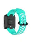 Newface Xiaomi Redmi Watch 2 Spor Delikli Kordon - Turkuaz-Beyaz