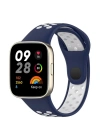 Newface Xiaomi Redmi Watch 3 Spor Delikli Kordon - Lacivert-Beyaz
