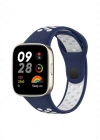 Newface Xiaomi Redmi Watch 3 Spor Delikli Kordon - Lacivert-Beyaz