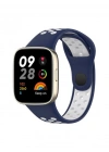 Newface Xiaomi Redmi Watch 3 Spor Delikli Kordon - Lacivert-Beyaz