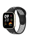 Newface Xiaomi Redmi Watch 3 Spor Delikli Kordon - Siyah-Gri