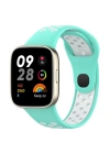Newface Xiaomi Redmi Watch 3 Spor Delikli Kordon - Turkuaz-Beyaz