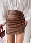Önden büzgülü etek taba h24210