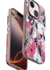 Onegif iPhone 15 Flower Series Magsafe Kapak - Pembe