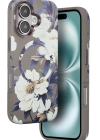Onegif iPhone 16 Flower Series Magsafe Kapak - Gri