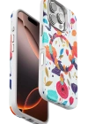 Onegif iPhone 16 Pro Flower Series Magsafe Kapak - Beyaz