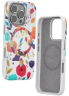 Onegif iPhone 16 Pro Flower Series Magsafe Kapak - Beyaz