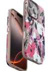 Onegif iPhone 16 Pro Max Flower Series Magsafe Kapak - Pembe