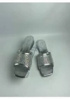 Ortu Gümüş Cilt İşlemeli Terlik