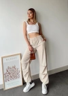 Paraşüt pantolon bej