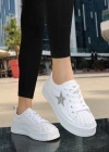 Piata Beyaz Cilt Bağcıklı Spor Ayakkabı