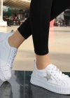 Piata Beyaz Cilt Bağcıklı Spor Ayakkabı
