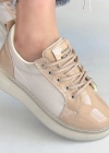 Piona Bej Rugan Bağcıklı Spor Ayakkabı