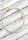 Pirinç Charm Topcuk Model Gold Renk Kadın Bileklik