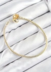 Pirinç Charm Topcuk Model Gold Renk Kadın Bileklik