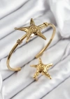 Pirinç Deniz Yıldızı Model Gold Renk Bileklik Yüzük Set