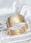 Pirinç Gold Renk Levha Model Kadın Bileklik